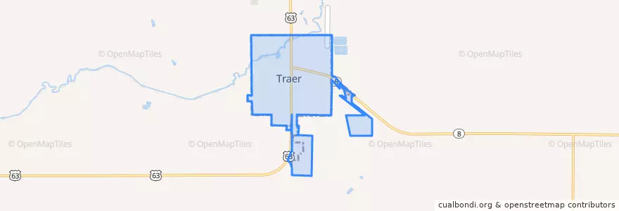 Mapa de ubicacion de Traer.