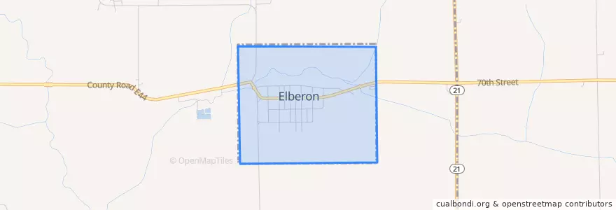 Mapa de ubicacion de Elberon.