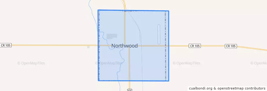 Mapa de ubicacion de Northwood.