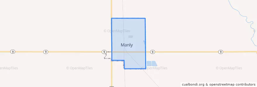 Mapa de ubicacion de Manly.