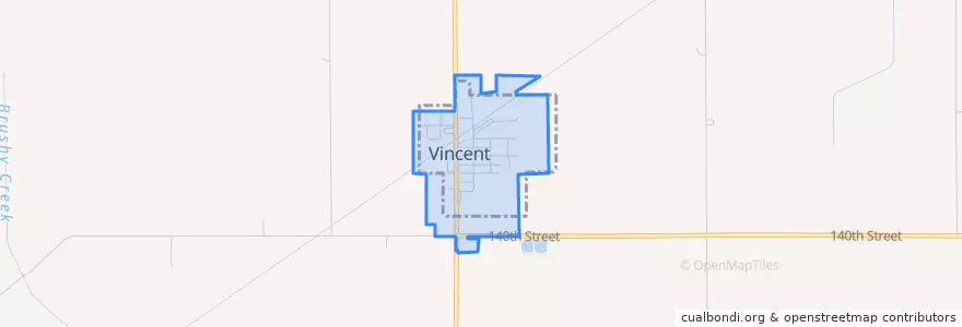 Mapa de ubicacion de Vincent.