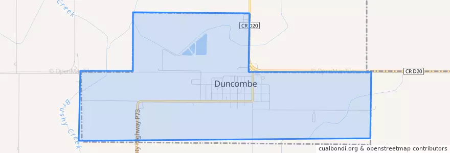 Mapa de ubicacion de Duncombe.