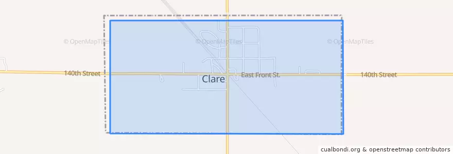 Mapa de ubicacion de Clare.