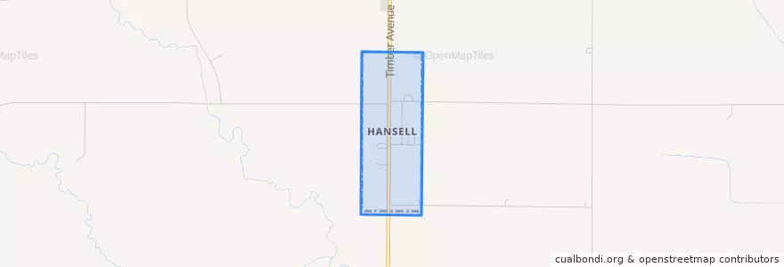 Mapa de ubicacion de Hansell.