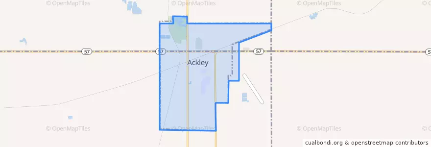 Mapa de ubicacion de Ackley.
