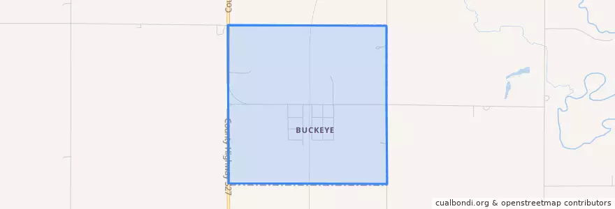 Mapa de ubicacion de Buckeye.