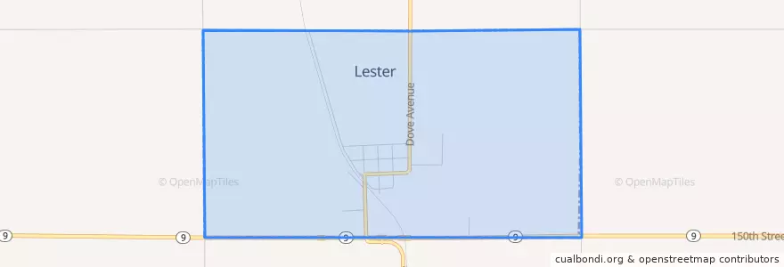 Mapa de ubicacion de Lester.