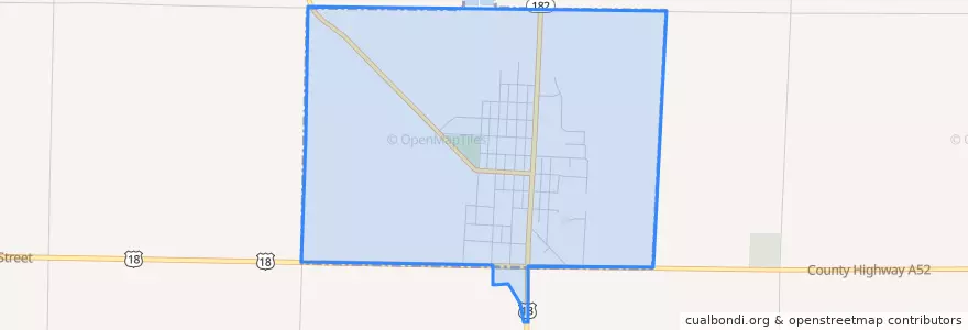 Mapa de ubicacion de Inwood.