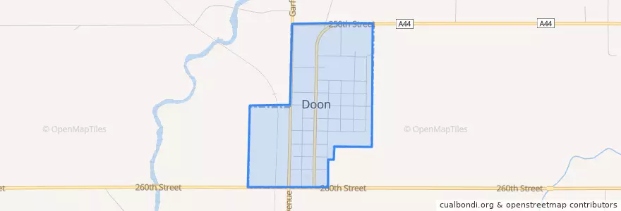 Mapa de ubicacion de Doon.