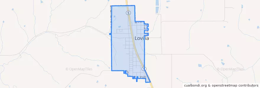 Mapa de ubicacion de Lovilia.