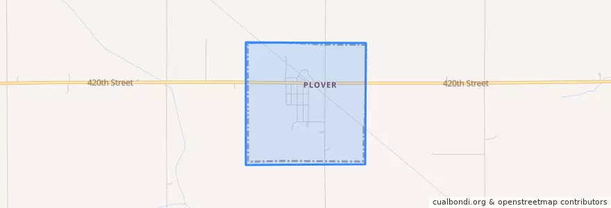 Mapa de ubicacion de Plover.