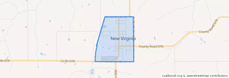 Mapa de ubicacion de New Virginia.