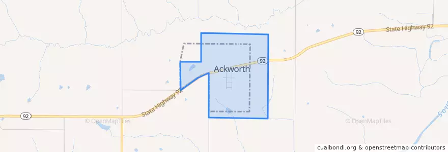 Mapa de ubicacion de Ackworth.
