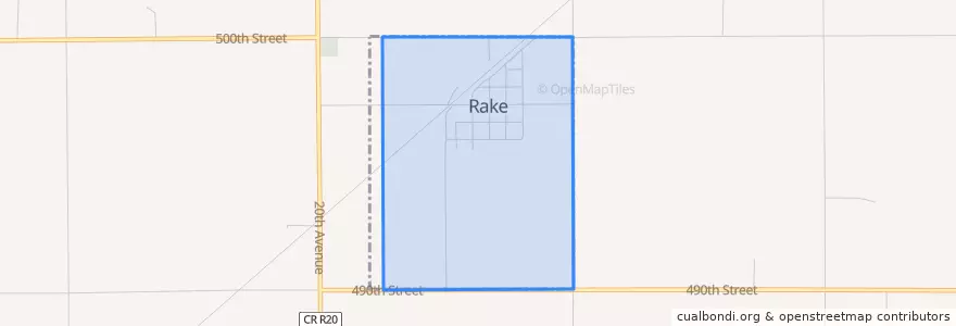Mapa de ubicacion de Rake.