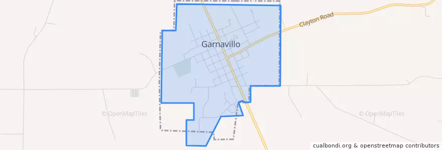 Mapa de ubicacion de Garnavillo.