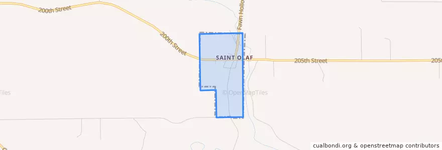 Mapa de ubicacion de St. Olaf.
