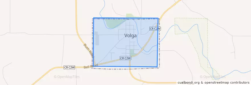 Mapa de ubicacion de Volga.