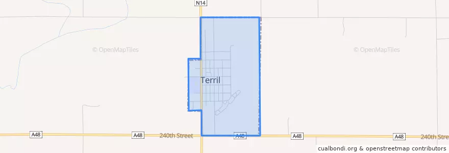Mapa de ubicacion de Terril.