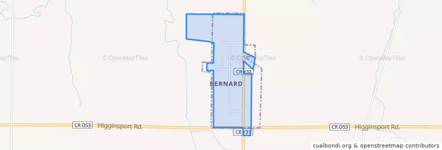 Mapa de ubicacion de Bernard.