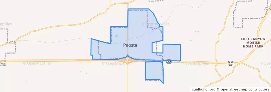 Mapa de ubicacion de Peosta.