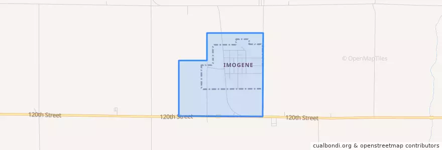 Mapa de ubicacion de Imogene.