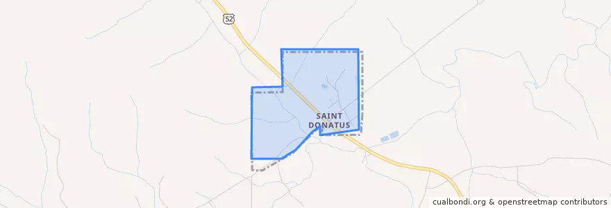 Mapa de ubicacion de St. Donatus.