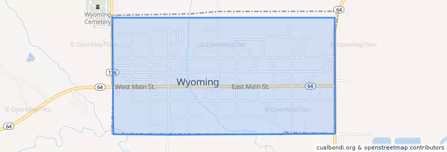 Mapa de ubicacion de Wyoming.