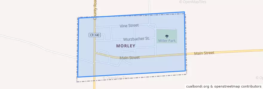 Mapa de ubicacion de Morley.