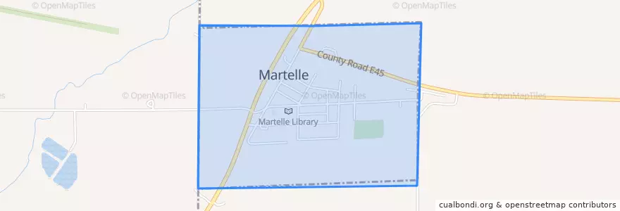 Mapa de ubicacion de Martelle.