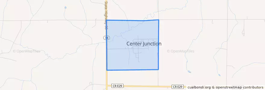 Mapa de ubicacion de Center Junction.