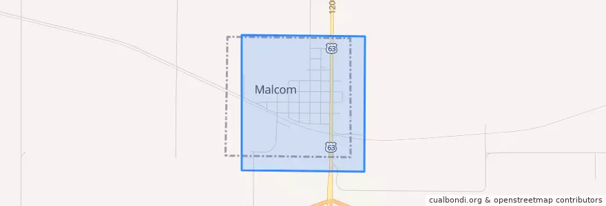 Mapa de ubicacion de Malcom.