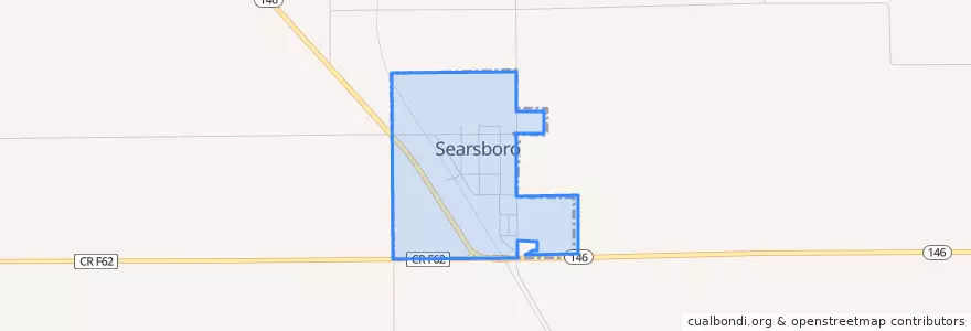 Mapa de ubicacion de Searsboro.