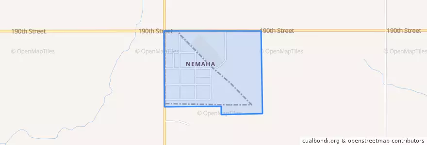 Mapa de ubicacion de Nemaha.