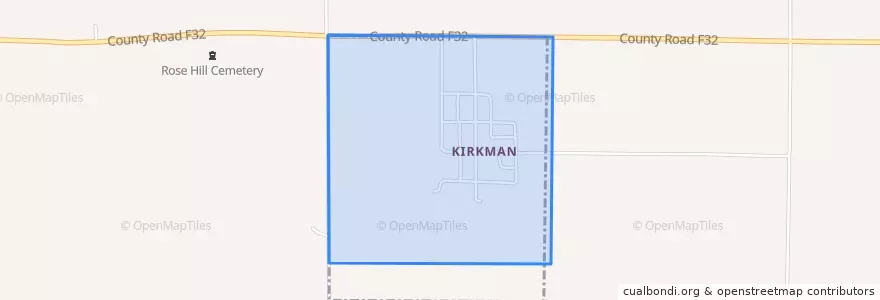 Mapa de ubicacion de Kirkman.