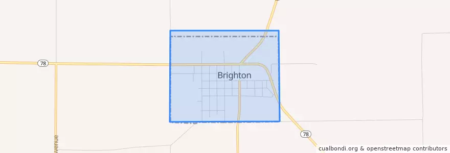 Mapa de ubicacion de Brighton.