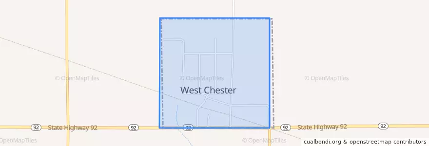 Mapa de ubicacion de West Chester.