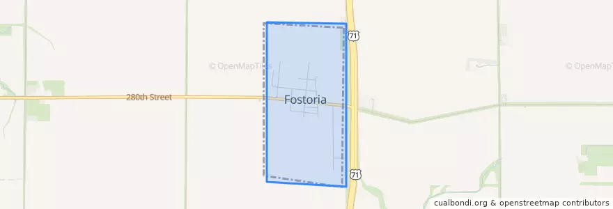 Mapa de ubicacion de Fostoria.