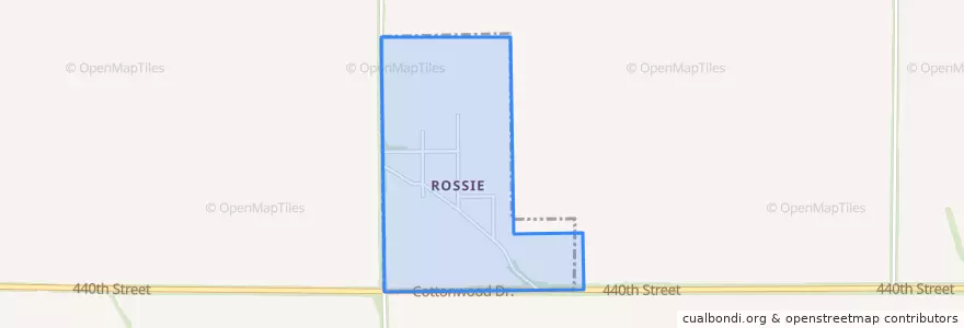 Mapa de ubicacion de Rossie.