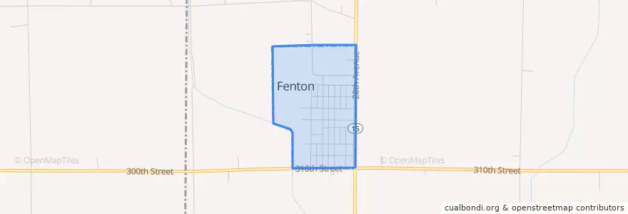 Mapa de ubicacion de Fenton.