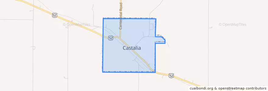 Mapa de ubicacion de Castalia.