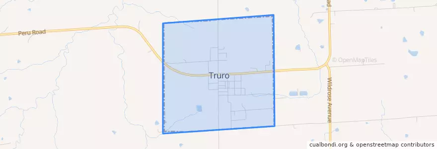 Mapa de ubicacion de Truro.