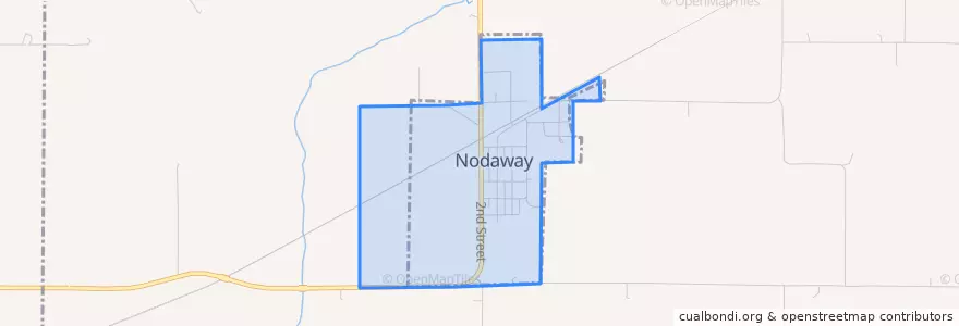 Mapa de ubicacion de Nodaway.