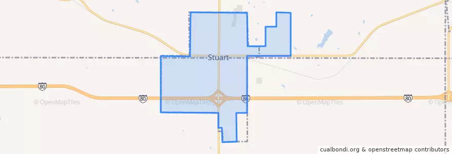 Mapa de ubicacion de Stuart.