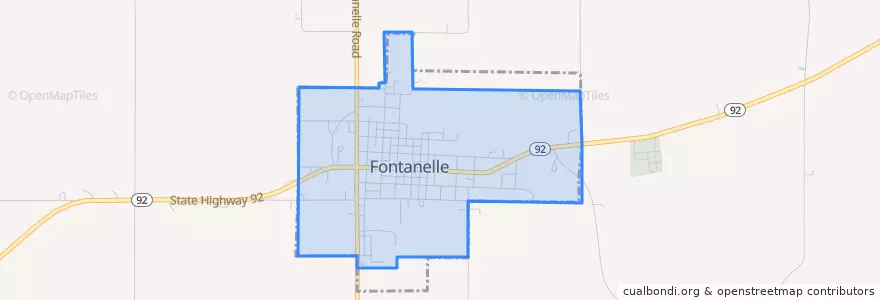 Mapa de ubicacion de Fontanelle.