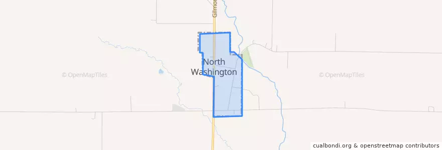 Mapa de ubicacion de North Washington.