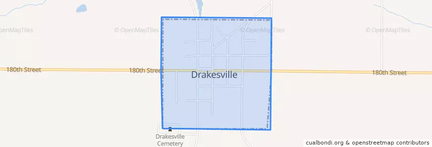 Mapa de ubicacion de Drakesville.