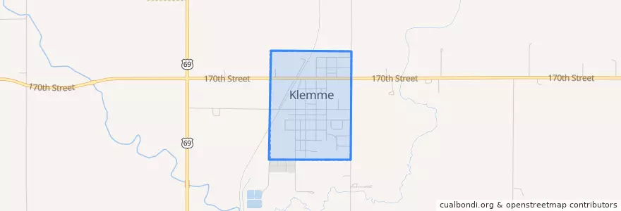 Mapa de ubicacion de Klemme.