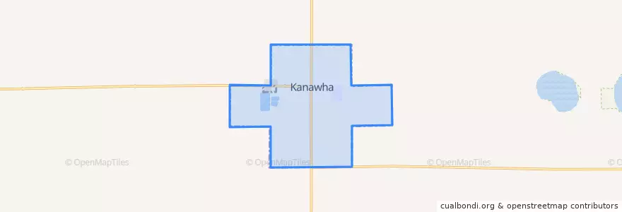 Mapa de ubicacion de Kanawha.
