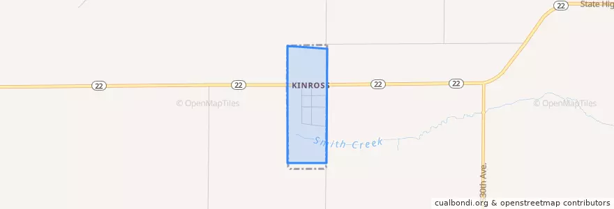 Mapa de ubicacion de Kinross.