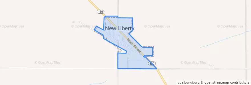 Mapa de ubicacion de New Liberty.
